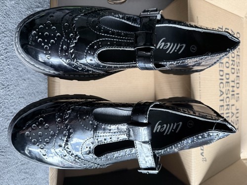 Lilley ladies black patent - -,