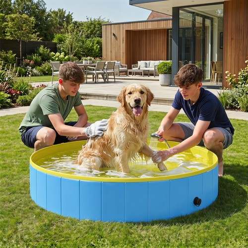 Foldable dog pool paddling - foldable,