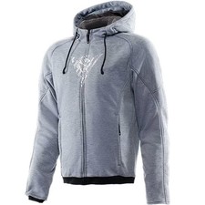 Dainese Bovisa Safety Full Zip Motorcycle Urban Hoodie - Grey Melange / Black