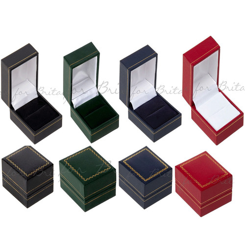 Leatherette ring box - ring, red