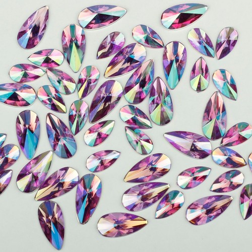 Large iridescent rhinestone - iridescent,