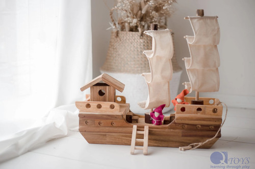 Wooden pirate ship - wooden,