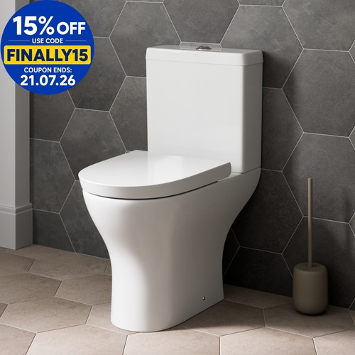 Close coupled toilet - close,