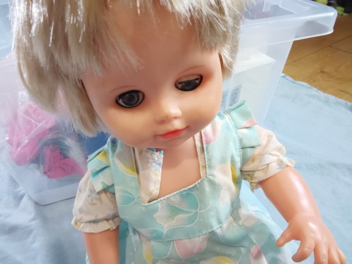 Vintage vinyl baby - doll, is