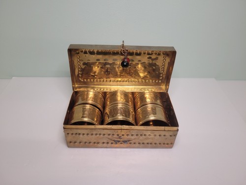 Vintage brass napkin rings - vintage,