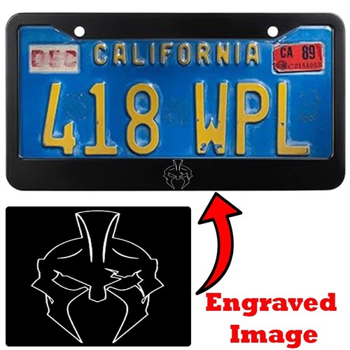 Engraved black license plate - engraved,