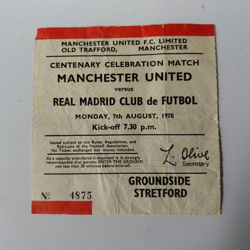 Ticket stub centenary - ticket, stub-centenary