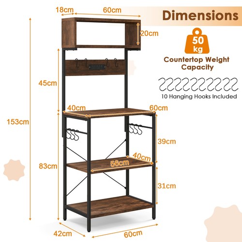 Kitchen bakers rack - kitchen, with