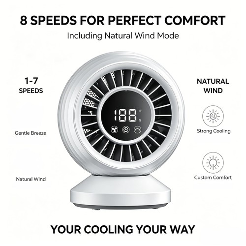 Elenxs rechargeable desk fan - elenxs,