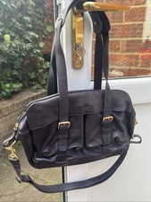 Oriano genuine purple leather bag vgc