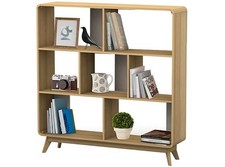 Display Unit Oak/White - 122x29x126 cm