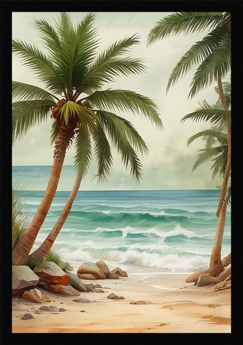 Epic tropical beach framed - epic,