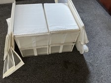 8 x Ikea SKUBB Shoe Boxes  White  22x34x16cm