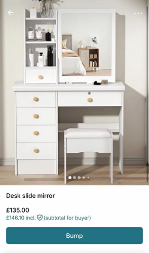 White modern dressing table - modern,