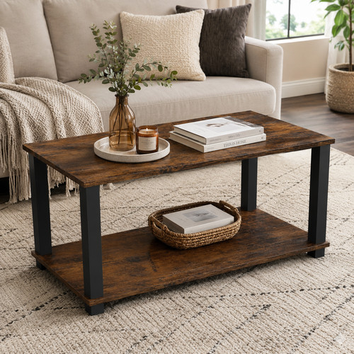 Coffee table tier dark brown - coffee,