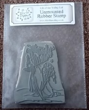 Lili Of The Valley Unmounted Rubber Stamp, Angel, Child, Candle, Wings, Garland