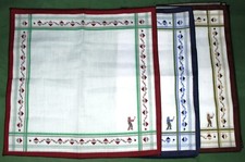 3 MENS POCKET SQUARE COTTON GOLF HANDKERCHIEFS Hanky 38X38cm