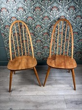 Fully restored and refinished ercol Quaker pair of chairs