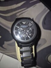 EMPORIO ARMANI AR1451 LUXURY BLACK DIAL CERAMIC MENS WATCH