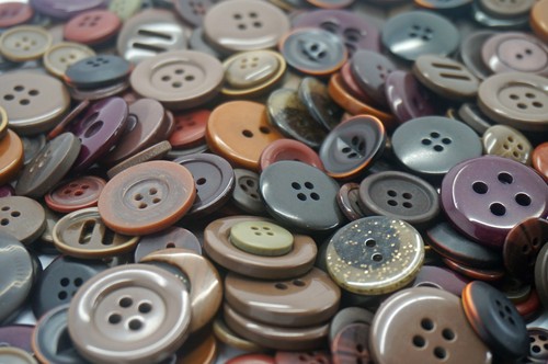 Dark brown craft - craft, buttons