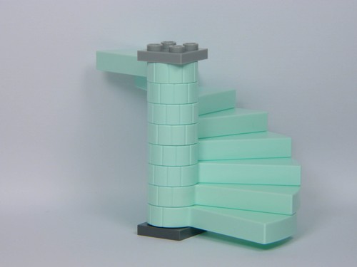 Lego stairs aqua blue x8 - stairs, (x8
