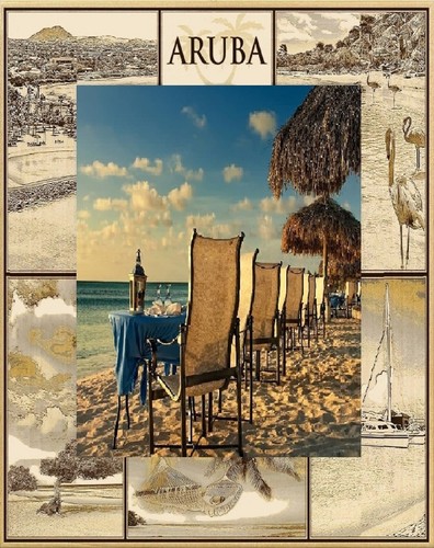 Aruba montage laser engraved - aruba,