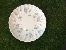 Vintage WEDGEWOOD April Flowers Trinket Round dish/tray Bone China white+ box