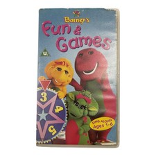 Vintage Barney's Fun & Games VHS 1997 PolyGram Video Children's Classic