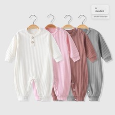 0-6 Months Infant Vest and Sleepsuit Set white and pink color  for boy and girl 