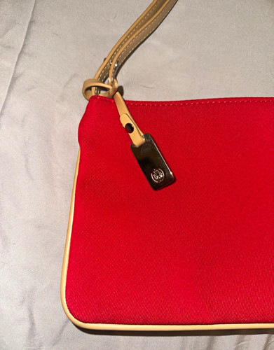 Liz claiborne red faux leather - liz,