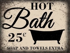 Hot Bath Advert Retro Vintage