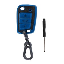 Blue TPU Car Key Case for VW
