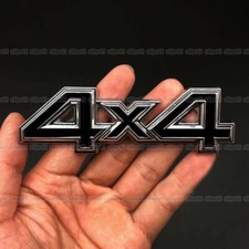 1x 4x4 Metal Chrome Logo Car
