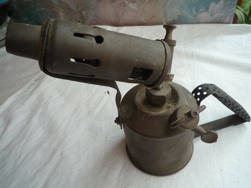 Vintage brass blow lamp - blow,