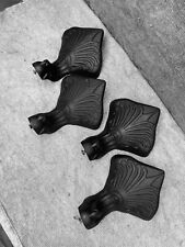 4x Traditional Cast Iron Metal Bath Feet, Black, Art Deco Design