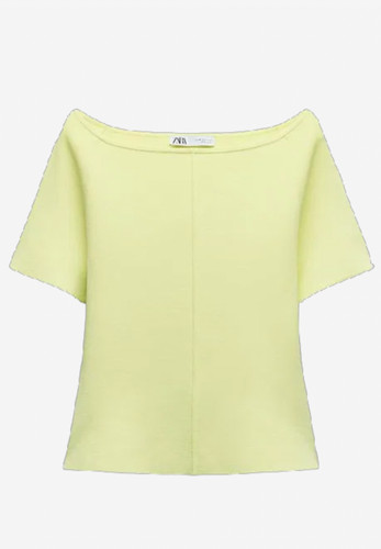 Top zara yellow - top, zara,