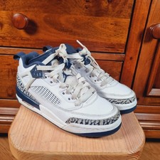 Nike Jordan Spizike Trainers UK 3 Low  Casual Shoes Sneakers White Blue 