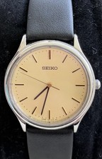 Seiko Quartz Japan Made Gold Champagne Dial Dress Watch Japan Made