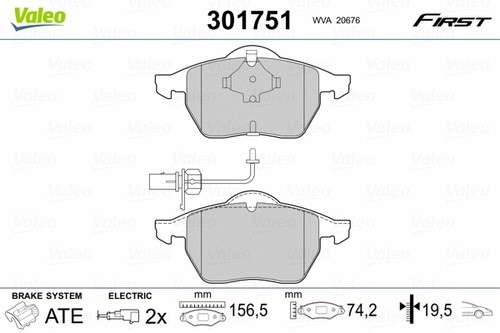 Front brake pad set - pad,