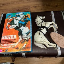 Vintage The Lone Ranger Rides Again Silver Horse original Box By Marx 1973