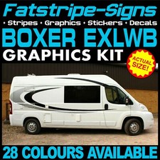 to fit PEUGEOT BOXER L4 EXLWB MOTORHOME GRAPHICS STICKERS STRIPES DAY VAN CAMPER