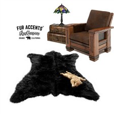 Black Bear Skin Rug - Plush