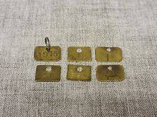 Selection of Vintage Brass Mining Tags