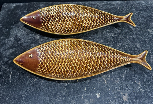 Vintage ceramic fish dishes - vintage, x2