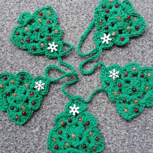 Hand crocheted christmas tree - hand,