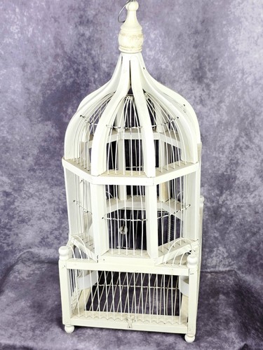 Vintage white pagoda - bird, cage