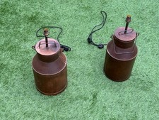 Pair of Antique Milk Churn