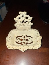 Vtg.  Shabby Chic White Cast
