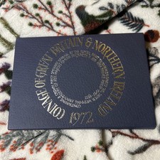 1972 Proof Coins Set, inc. Silver Wedding Anniv. Crown, Royal Mint Issue.