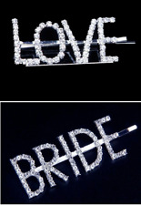 2 X Silver Rhinestone Diamante